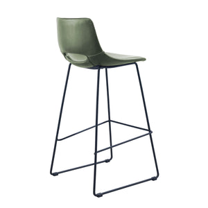 Kye 75cm Leatherette Bar Stool in Green