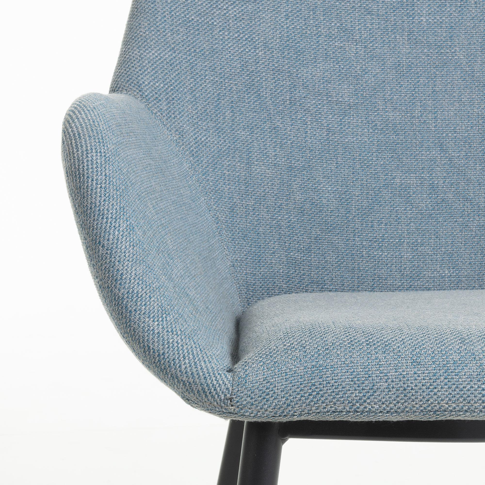 Markus Fabric Dining Chair in Light Blue Marc Main