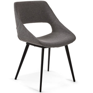 Brice Fabric Dining Chair in Dark Grey