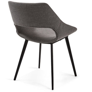 Brice Fabric Dining Chair in Dark Grey