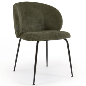 Ariana Chenille Dining Chair in Green