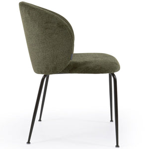 Ariana Chenille Dining Chair in Green