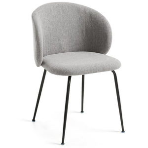 Ariana Fabric Dining Chair in Light Grey