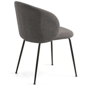 Ariana Fabric Dining Chair in Dark Grey