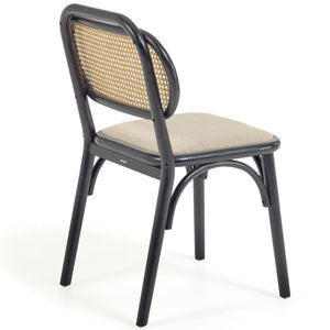 Alana Fabric Dining Chair in Black