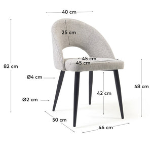 Brinley Fabric Dining Chair in Beige