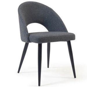 Brinley Fabric Dining Chair in Dark Grey