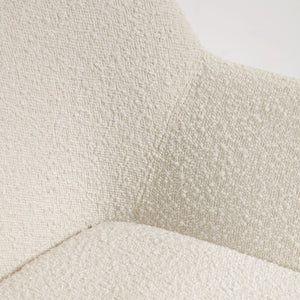 Markus Boucle Fabric Dining Chair in Natural Ash/White