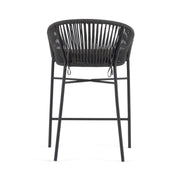 Jonas 65cm Rope Bar Stool in Dark Grey