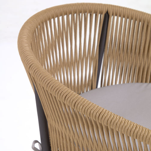 Jonas 65cm Rope Bar Stool in Beige