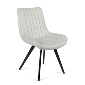 Gibson Leatherette Dining Chair in Light Grey