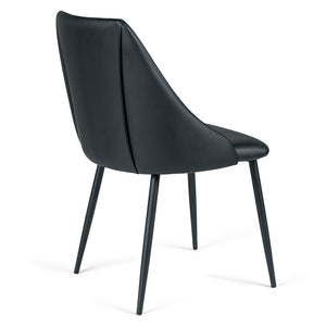 Fallon Leatherette Dining Chair in Black