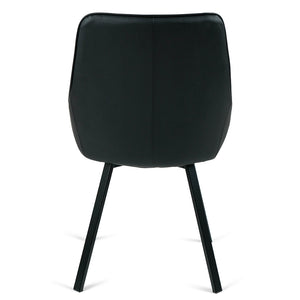 Porter Leatherette Dining Chair in Black