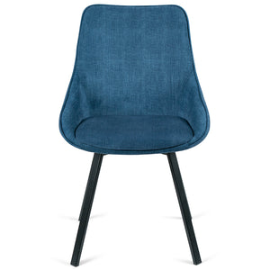 Porter Corduroy Dining Chair in Blue