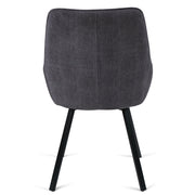 Porter Corduroy Dining Chair in Dark Grey