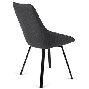 Porter Fabric Dining Chair in Dark Grey