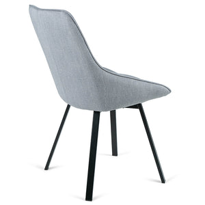 Porter Corduroy Dining Chair in Light Grey