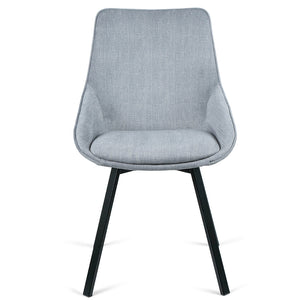 Porter Corduroy Dining Chair in Light Grey