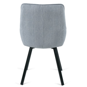 Porter Corduroy Dining Chair in Light Grey