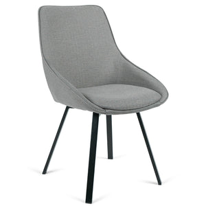 Porter Fabric Dining Chair in Light Grey