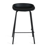Zac Leatherette Kitchen Bar Stool in Black