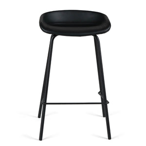 Zac Leatherette Kitchen Bar Stool in Black