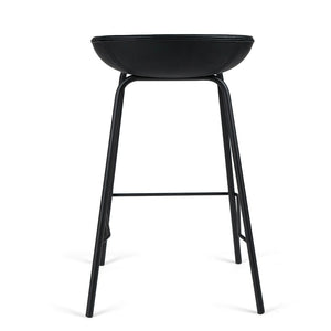 Zac Leatherette Kitchen Bar Stool in Black