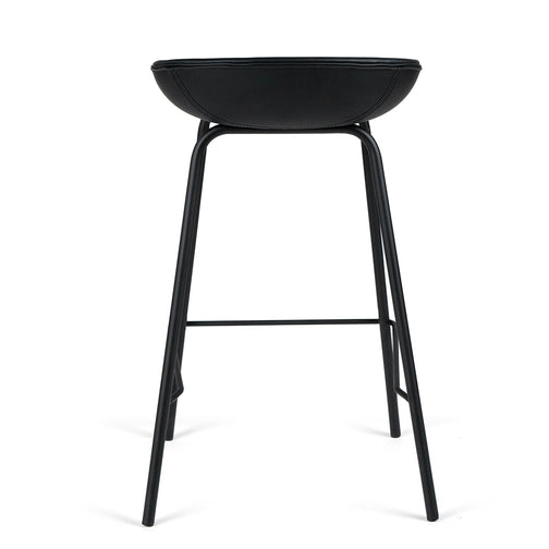 Zac Leatherette Kitchen Bar Stool in Black