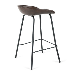 Zac Leatherette Kitchen Bar Stool in Pecan