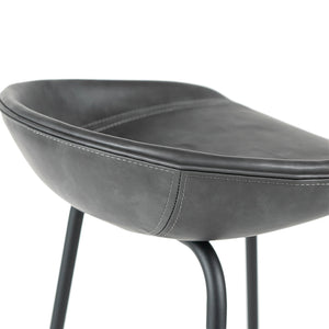 Zac Leatherette Counter Stool in Iron