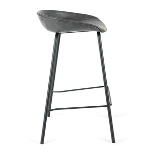 Zac Leatherette Counter Stool in Iron