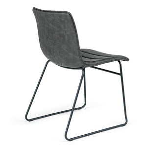 Zachary Leatherette Dining Chair in Vintage Grey