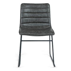 Zachary Leatherette Dining Chair in Vintage Grey
