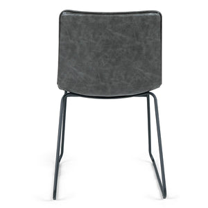 Zachary Leatherette Dining Chair in Vintage Grey