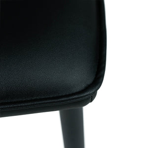 Carson Leatherette Dining Chair in Black