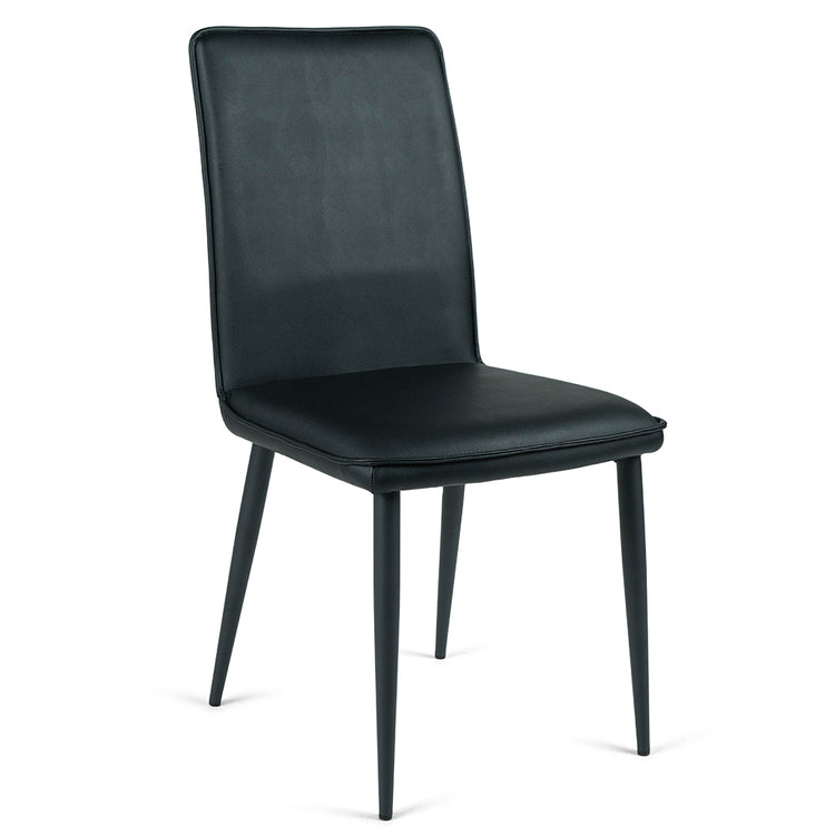 Carson Leatherette Dining Chair in Black