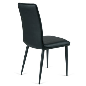 Carson Leatherette Dining Chair in Black