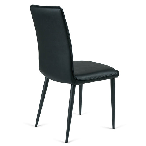 Carson Leatherette Dining Chair in Black