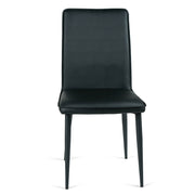 Carson Leatherette Dining Chair in Black