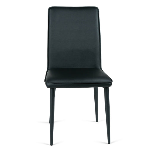 Carson Leatherette Dining Chair in Black