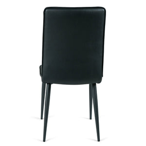 Carson Leatherette Dining Chair in Black