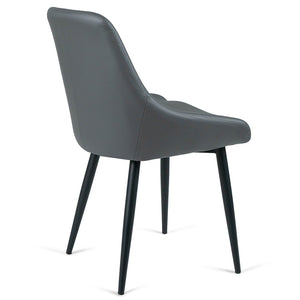 Chester Leatherette Dining Chair in Grey