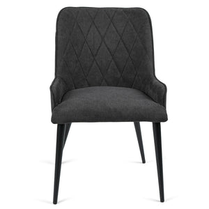 Deacon Fabric Dining Chair in Dark Grey