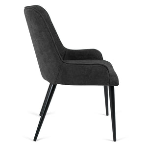 Deacon Fabric Dining Chair in Dark Grey