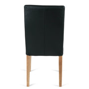 Desmond Leather Dining Chair in Oak/Black