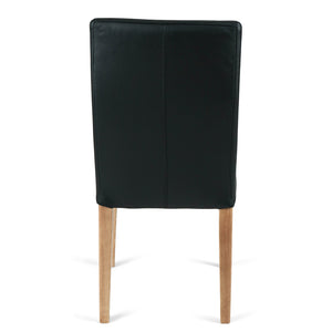 Desmond Leather Dining Chair in Oak/Black