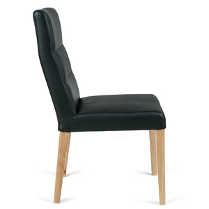 Desmond Leather Dining Chair in Oak/Black