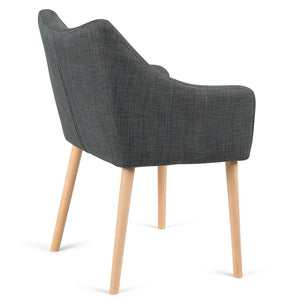 Donovan Fabric Dining Chair in Charcoal