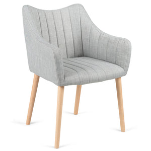 Donovan Fabric Dining Chair in Grey