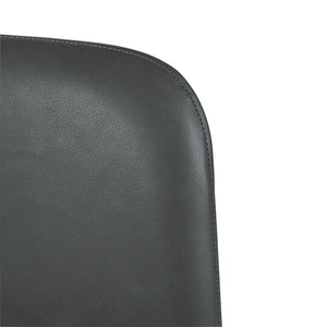 Ezra Leatherette Dining Chair in Dark Grey